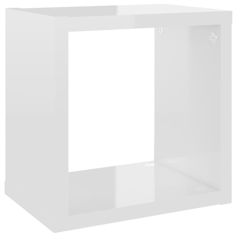 vidaXL Wall Cube Shelves 6 pcs High Gloss White 22x15x22 cm