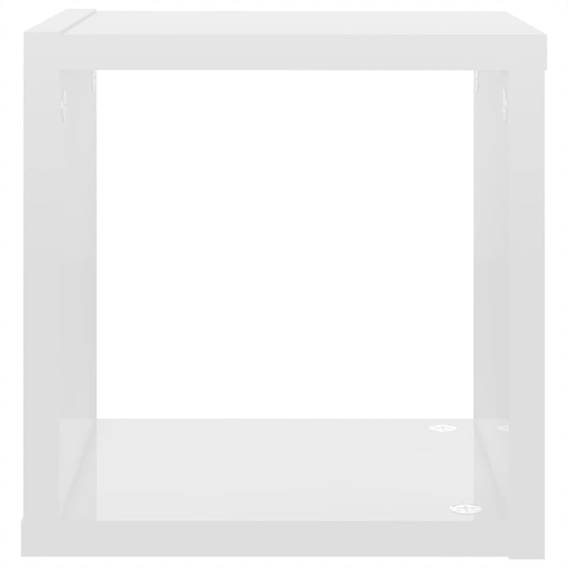 vidaXL Wall Cube Shelves 6 pcs High Gloss White 22x15x22 cm