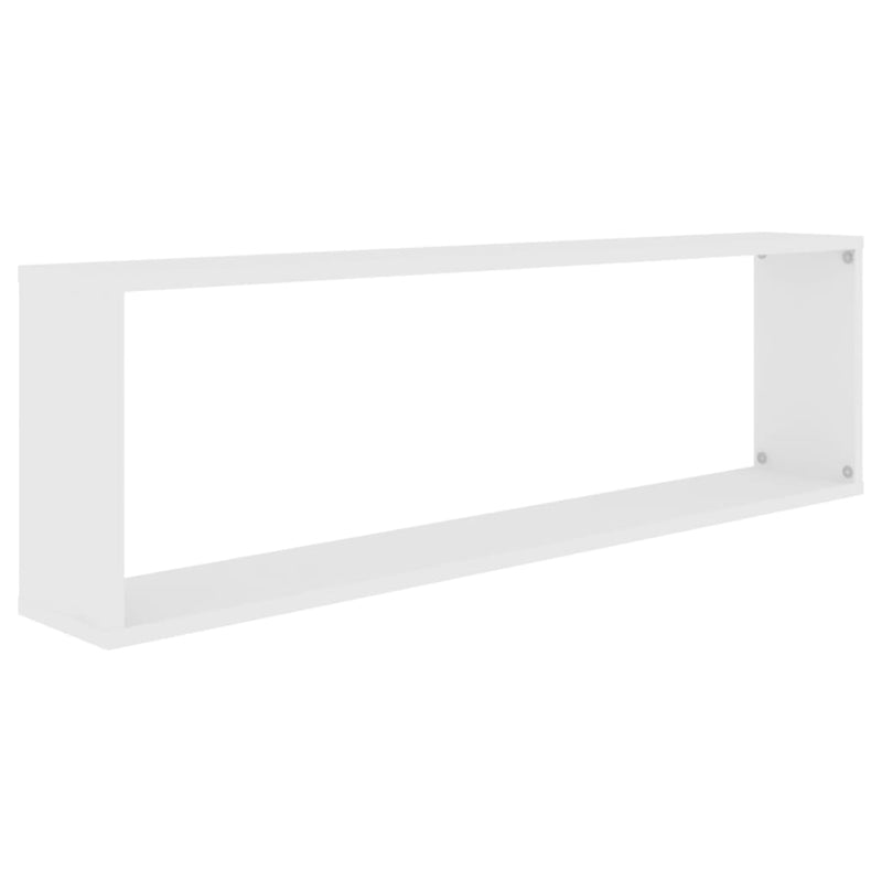 vidaXL Wall Cube Shelves 2 pcs White 100x15x30 cm Engineered Wood