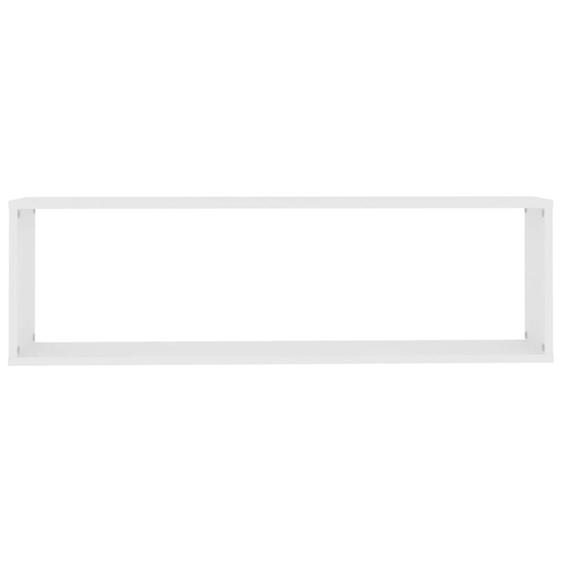 vidaXL Wall Cube Shelves 2 pcs White 100x15x30 cm Engineered Wood