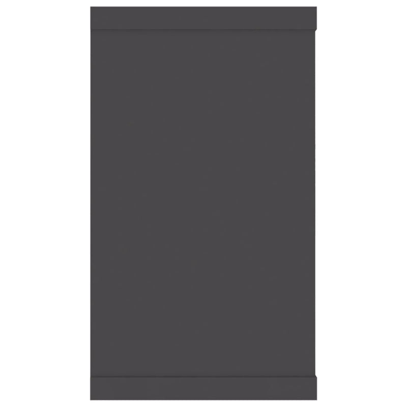 vidaXL Wall Cube Shelves 4 pcs Grey 80x15x26.5 cm Engineered Wood