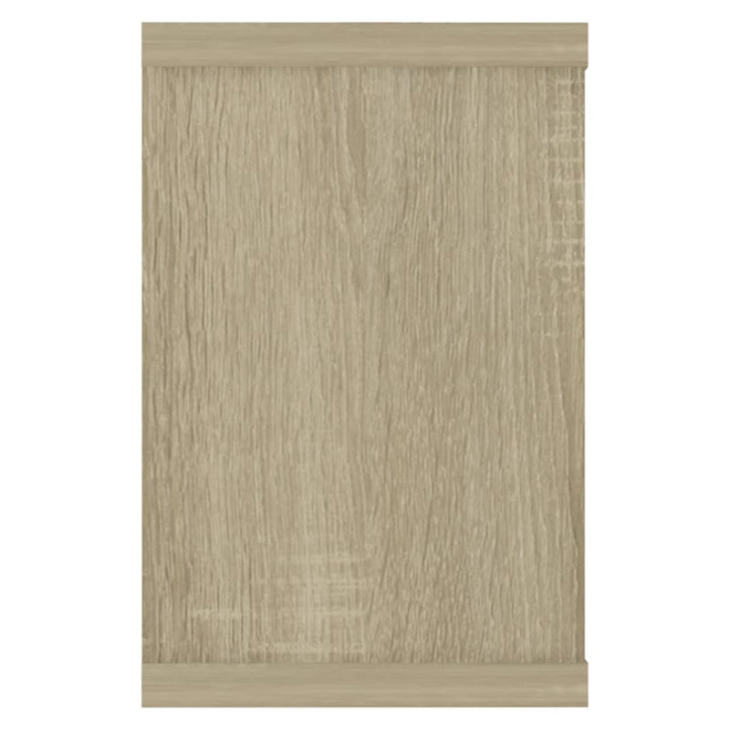 vidaXL Wall Cube Shelves 2 pcs Sonoma Oak 60x15x23 cm Engineered Wood