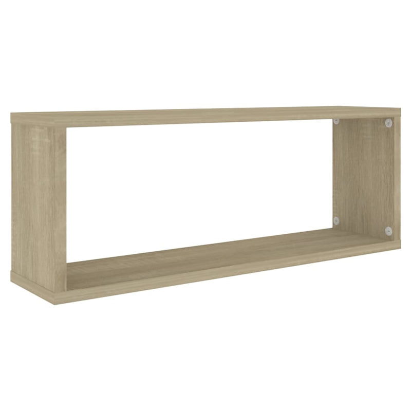 vidaXL Wall Cube Shelves 4 pcs Sonoma Oak 60x15x23 cm Engineered Wood