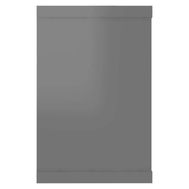 vidaXL Wall Cube Shelves 6 pcs High Gloss Grey 60x15x23 cm Engineered Wood