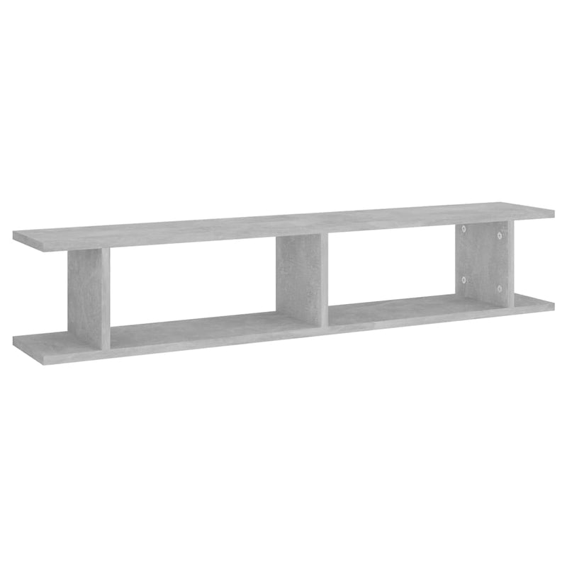 vidaXL Wall Shelves 2 pcs Concrete Grey 105x18x20 cm Engineered Wood