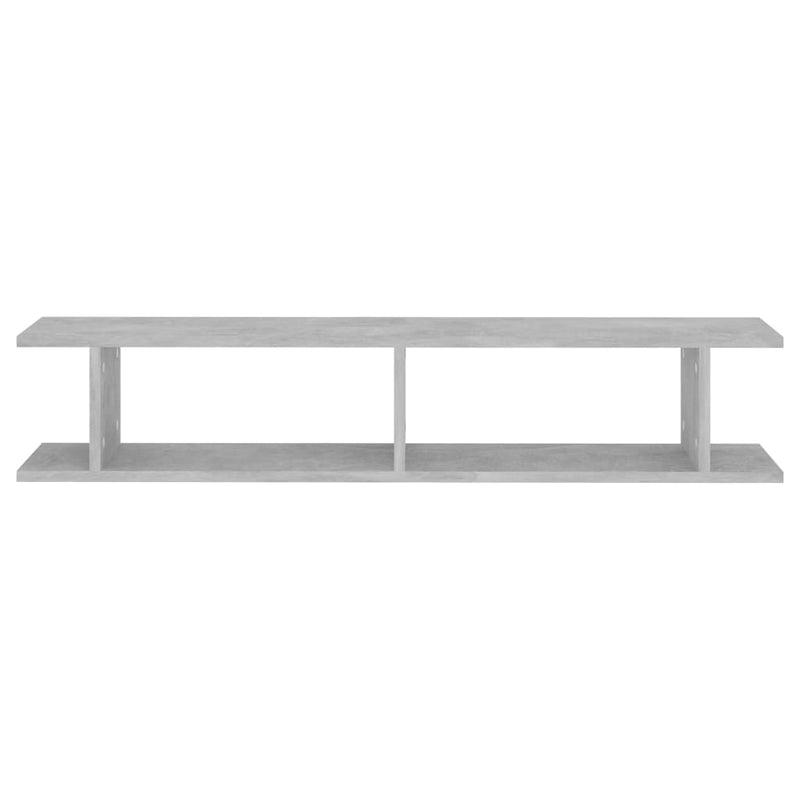 vidaXL Wall Shelves 2 pcs Concrete Grey 105x18x20 cm Engineered Wood