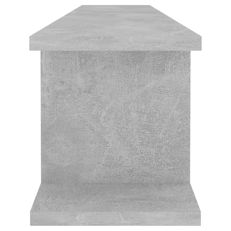 vidaXL Wall Shelves 2 pcs Concrete Grey 105x18x20 cm Engineered Wood