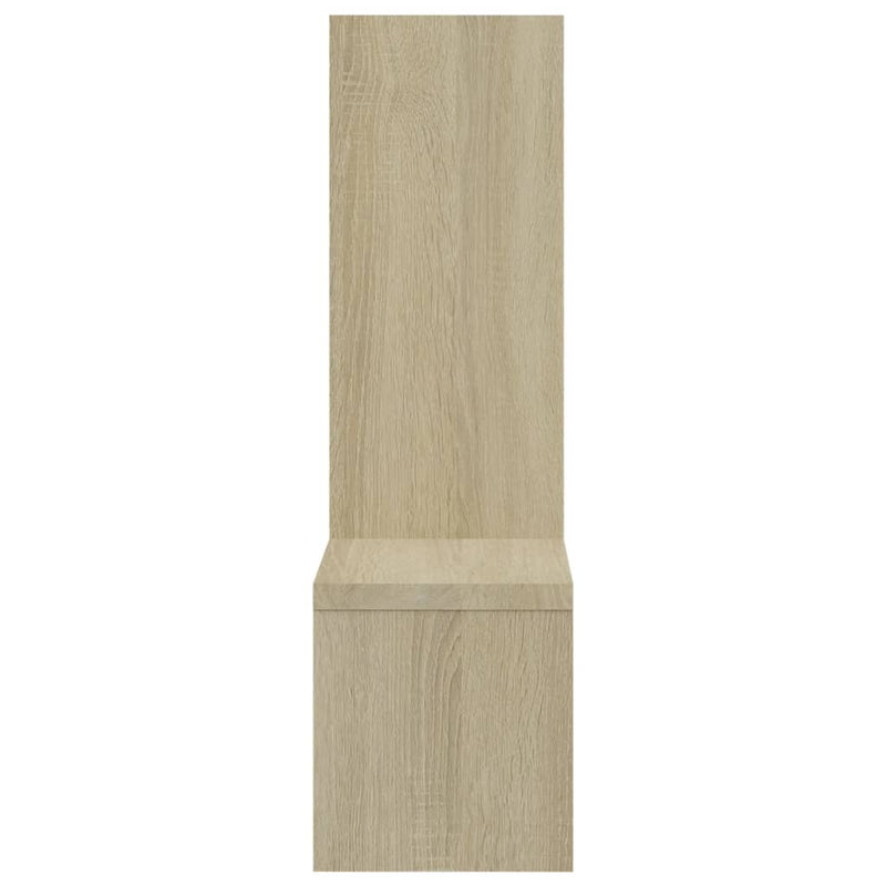 vidaXL Wall Shelves 2 pcs White and Sonoma Oak 50x15x50 cm Engineered Wood
