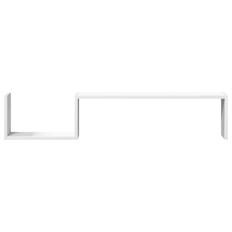 vidaXL Wall Shelves 2 pcs White 100x15x20 cm Engineered Wood