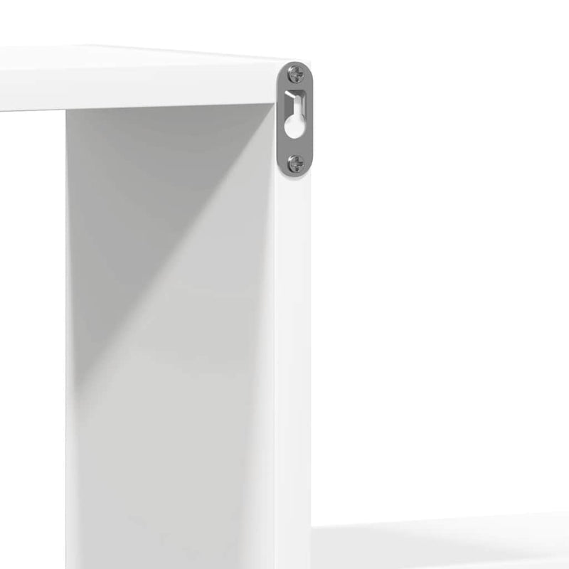 vidaXL Wall Shelves 2 pcs White 100x15x20 cm Engineered Wood