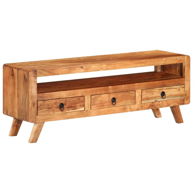 vidaXL TV Cabinet 110x30x40 cm Solid Acacia Wood