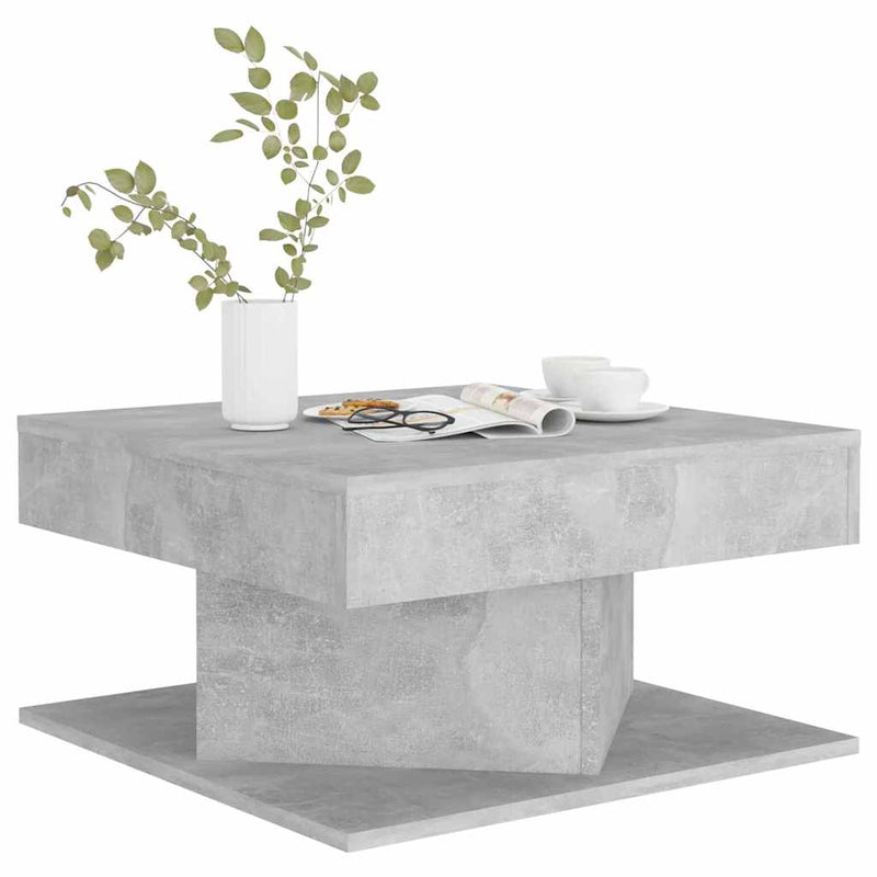 vidaXL Coffee Table Concrete Grey 57x57x30 cm Engineered Wood