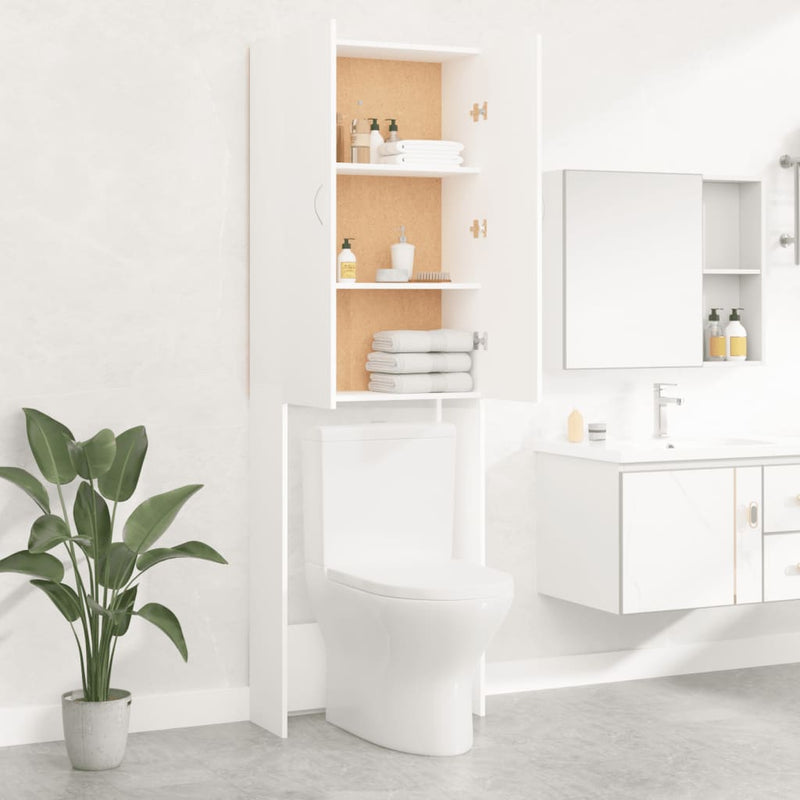 vidaXL Washing Machine Cabinet White 64x25.5x190 cm