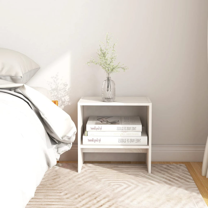 vidaXL Bedside Cabinets 2 pcs White 40x30.5x40 cm Solid Pinewood