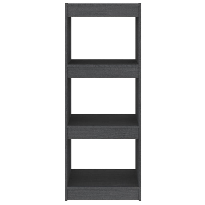 vidaXL Book Cabinet/Room Divider Grey 40x30x103.5 cm Solid Pinewood