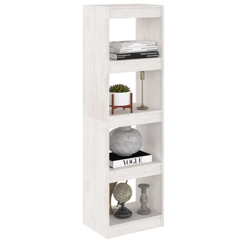 vidaXL Book Cabinet Room Divider White 40x30x135.5 cm Pinewood