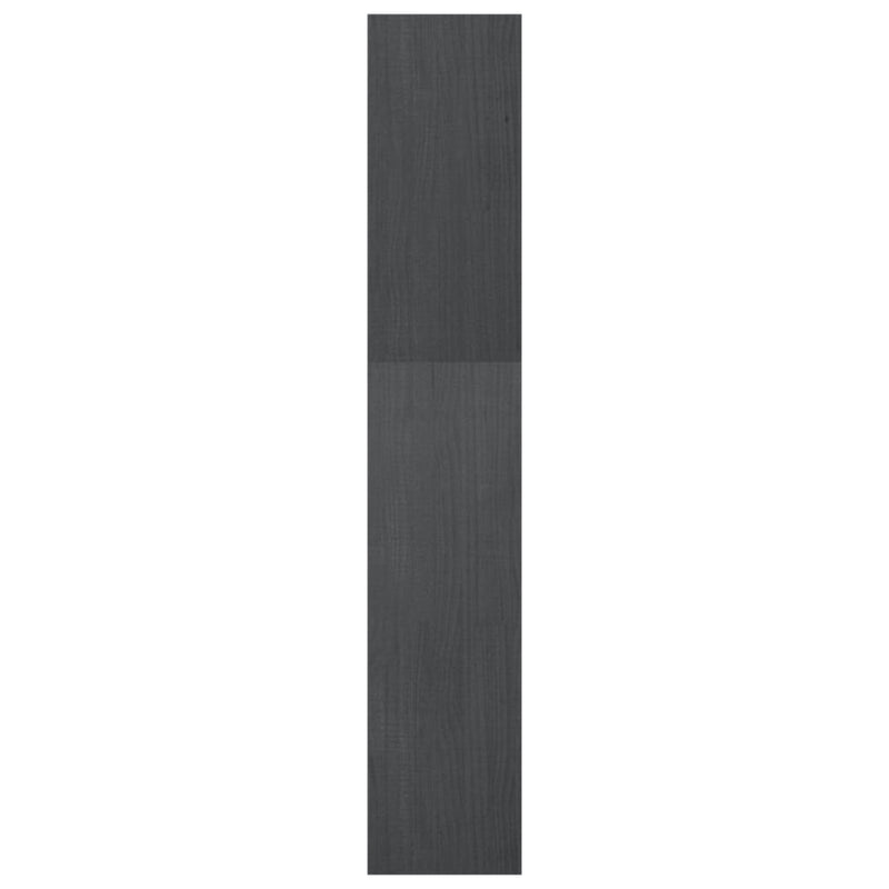 vidaXL Book Cabinet/Room Divider Grey 40x30x167.5 cm Solid Pinewood