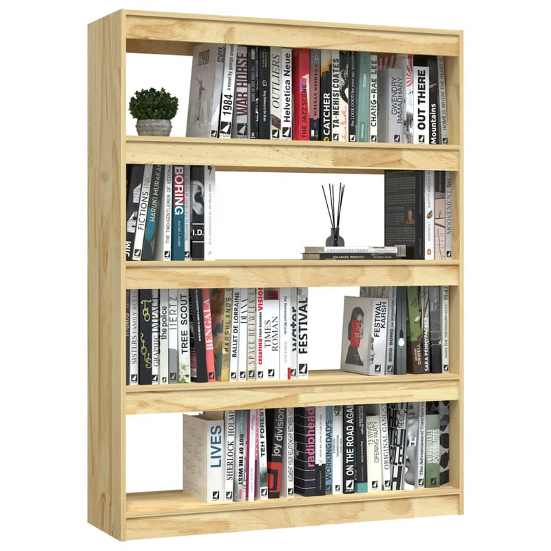 vidaXL Book Cabinet/Room Divider 100x30x135.5 cm Solid Pinewood