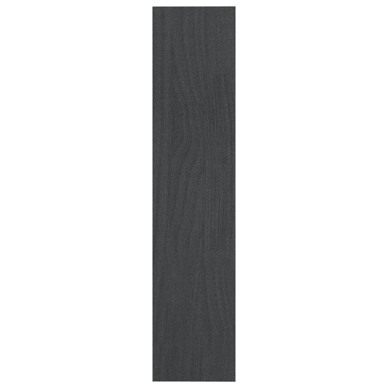 vidaXL Book Cabinet/Room Divider Grey 100x30x135.5 cm Solid Pinewood