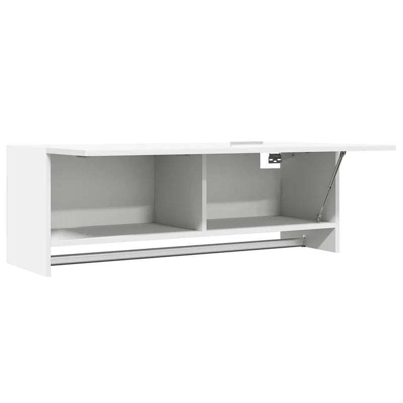 Wardrobe White 100x32.5x35 cm Engineered Wood