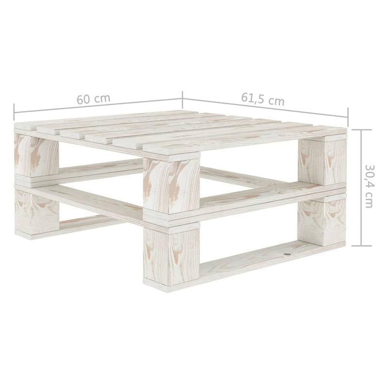 vidaXL 5 Piece Garden Pallet Lounge Set Solid Pinewood White