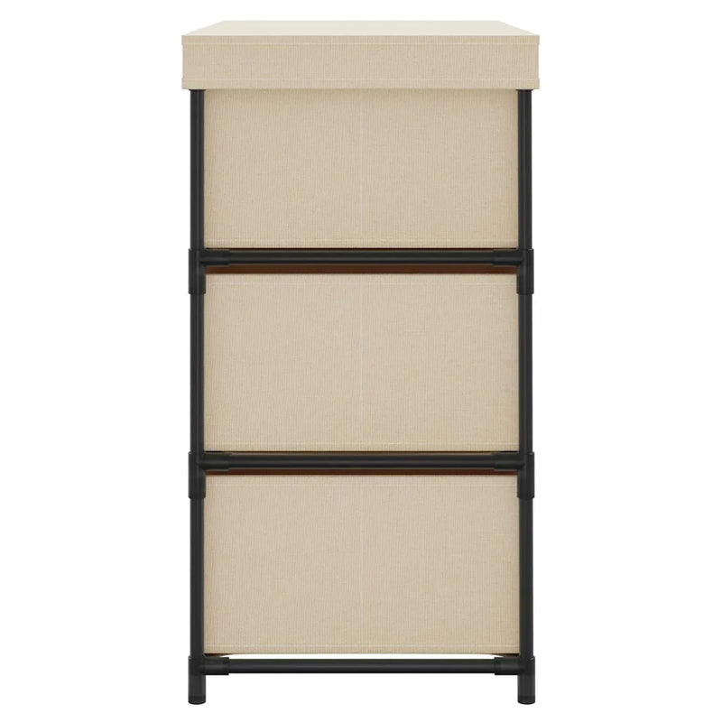 Storage Cabinet with 6 Drawers 55x29x55 cm Cream Steel