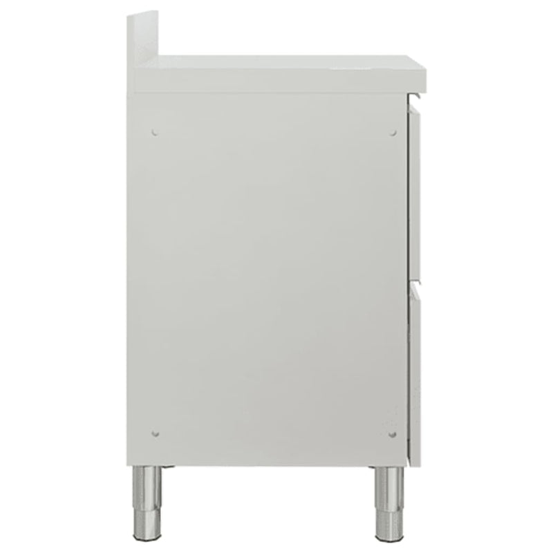 vidaXL Commercial Kitchen Cabinet with 2 Drawers 50x60x96 cm