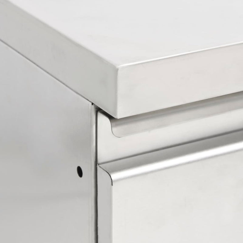 vidaXL Commercial Kitchen Cabinet with 2 Drawers 50x60x96 cm
