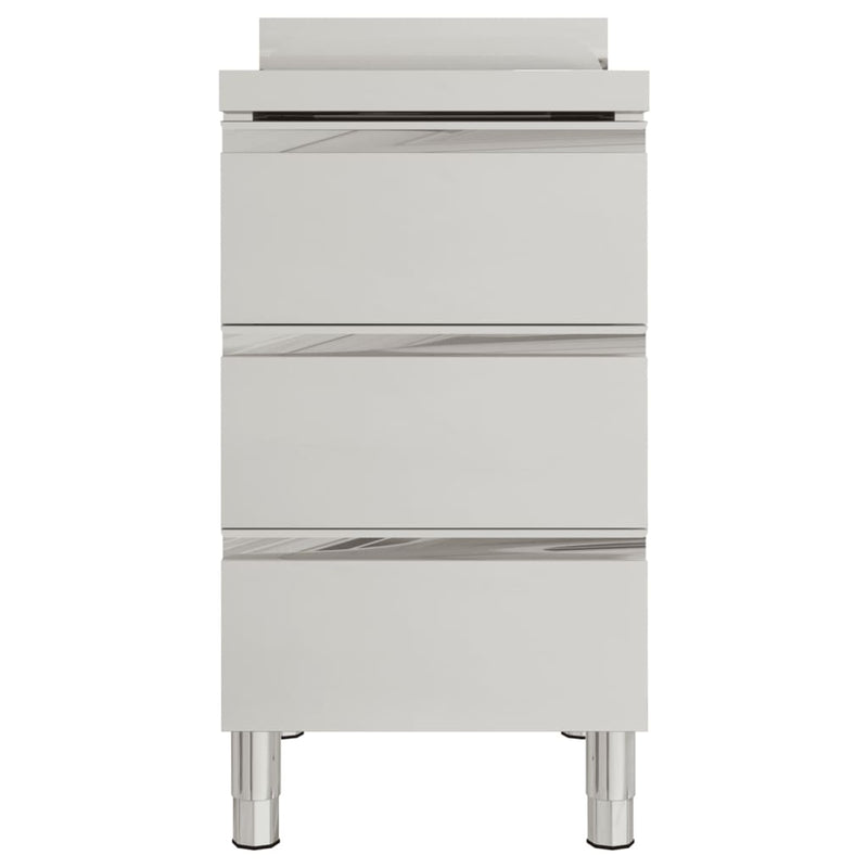 vidaXL Commercial Kitchen Cabinet with 3 Drawers 50x60x96 cm