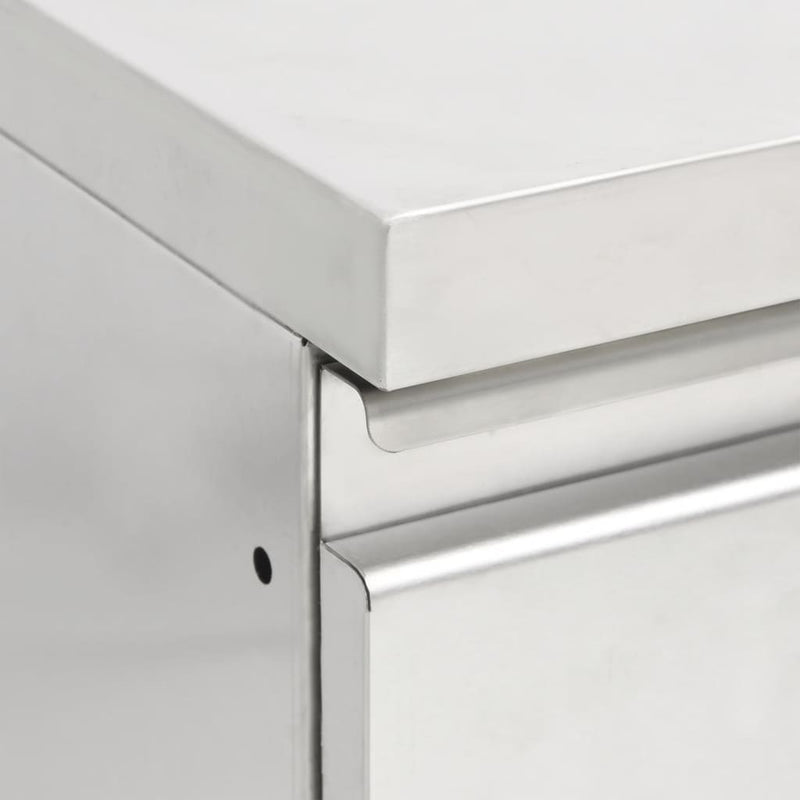 vidaXL Commercial Kitchen Cabinet with 3 Drawers 50x60x96 cm