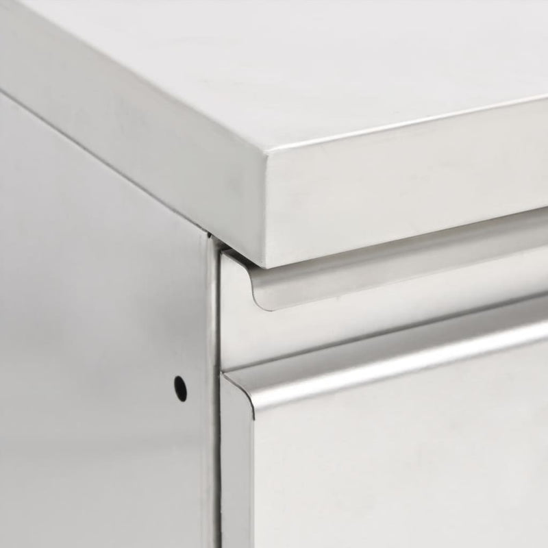 vidaXL Commercial Kitchen Cabinets with 2 Drawers 2 pcs 50x60x96 cm