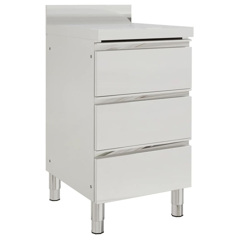 vidaXL Commercial Kitchen Cabinets 2 pcs 50x60x96 cm Stainless Steel