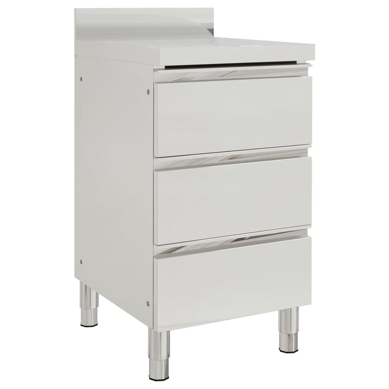 vidaXL Commercial Kitchen Cabinets with 3 Drawers 2 pcs 50x60x96 cm