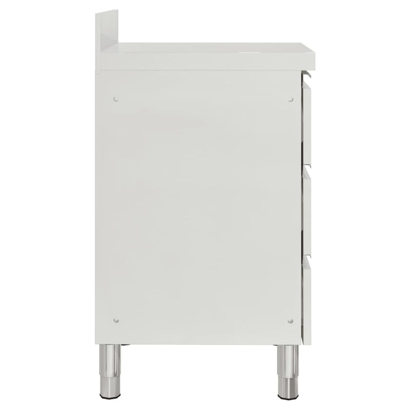 vidaXL Commercial Kitchen Cabinets with 3 Drawers 2 pcs 50x60x96 cm
