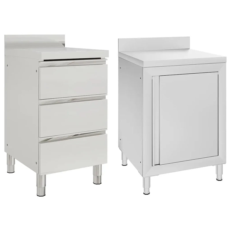 Commercial Kitchen Cabinets 2 pcs Stainless Steel