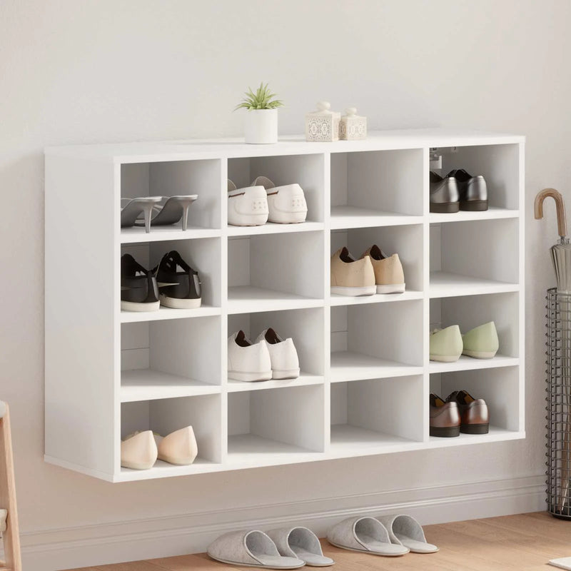 Shoe Cabinet with Shelf White 103 x 30 x 67 cm Engineered Wood