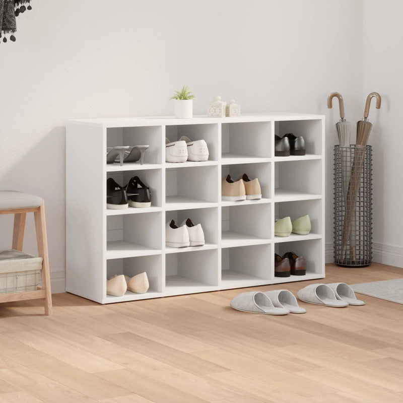 Shoe Cabinet with Shelf White 103 x 30 x 67 cm Engineered Wood