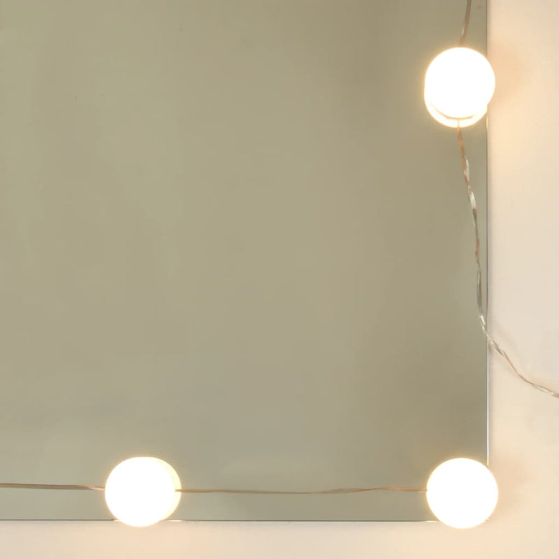 vidaXL Dressing Table with LED White 60x40x140 cm