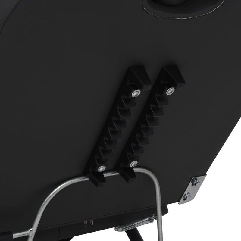 vidaXL Beauty Treatment Chair Faux Leather Black 180x62x78 cm