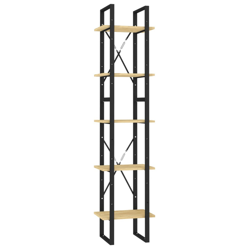 vidaXL 5-Tier Book Cabinet 40x30x175 cm Pinewood