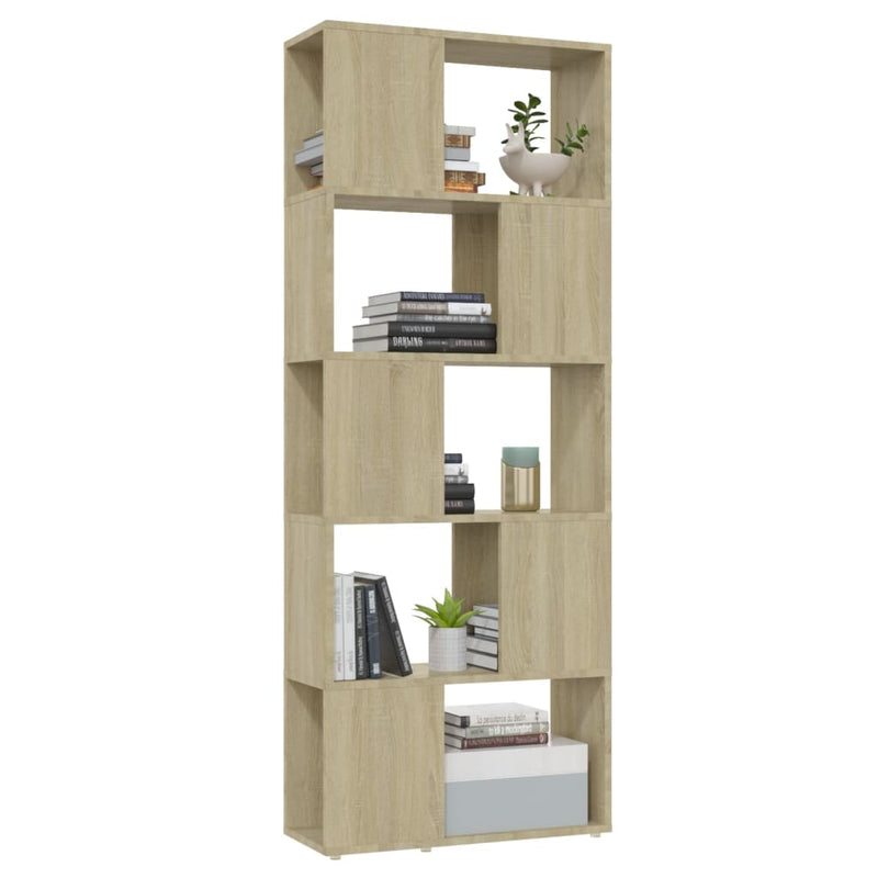 vidaXL Book Cabinet Room Divider Sonoma Oak 60x24x155 cm