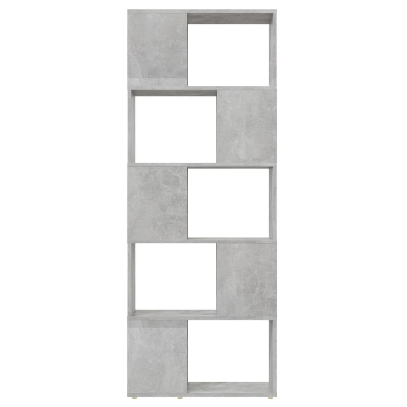 vidaXL Book Cabinet Room Divider Concrete Grey 60x24x155 cm