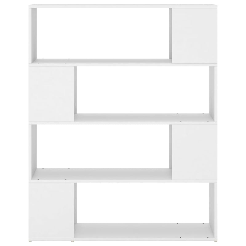 vidaXL Book Cabinet Room Divider White 100x24x124 cm