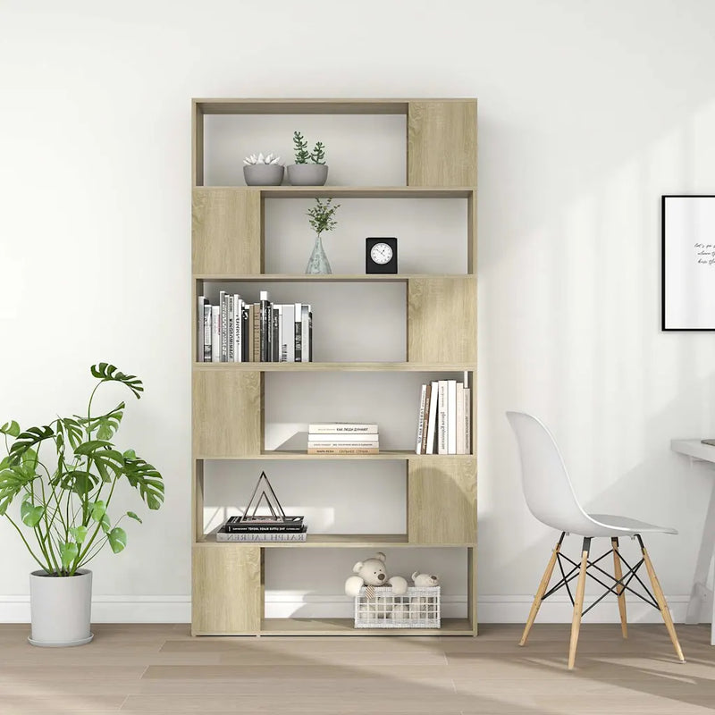 Book Cabinet Room Divider Sonoma Oak 100x24x188 cm