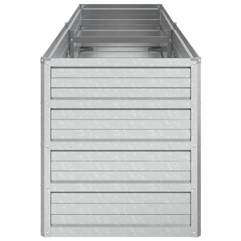 vidaXL Garden Raised Bed 160x40x45 cm Galvanized Steel Silver