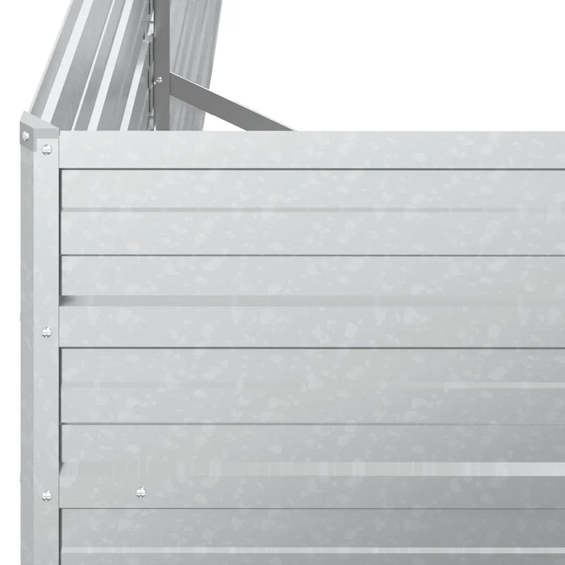 Garden Raised Bed 600x80x45 cm Galvanized Steel Silver