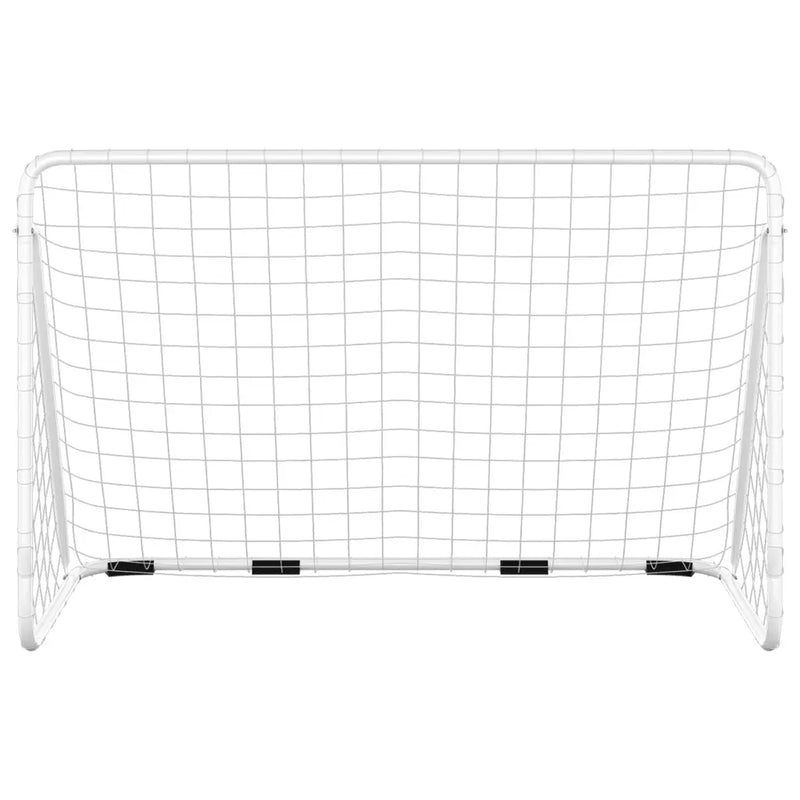 Football Goal with Net White 180x90x120 cm Steel