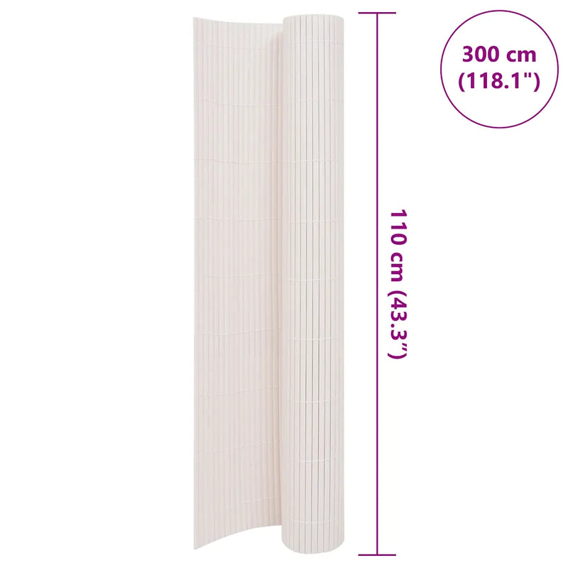 Double-Sided Garden Fence 110x300 cm White