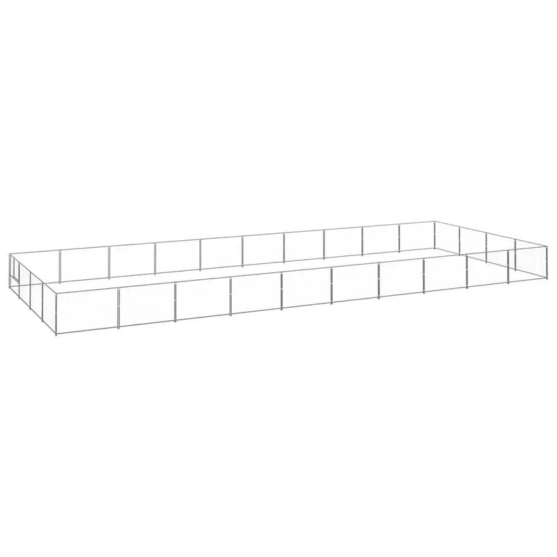 Dog Kennel Silver 40 m² Steel