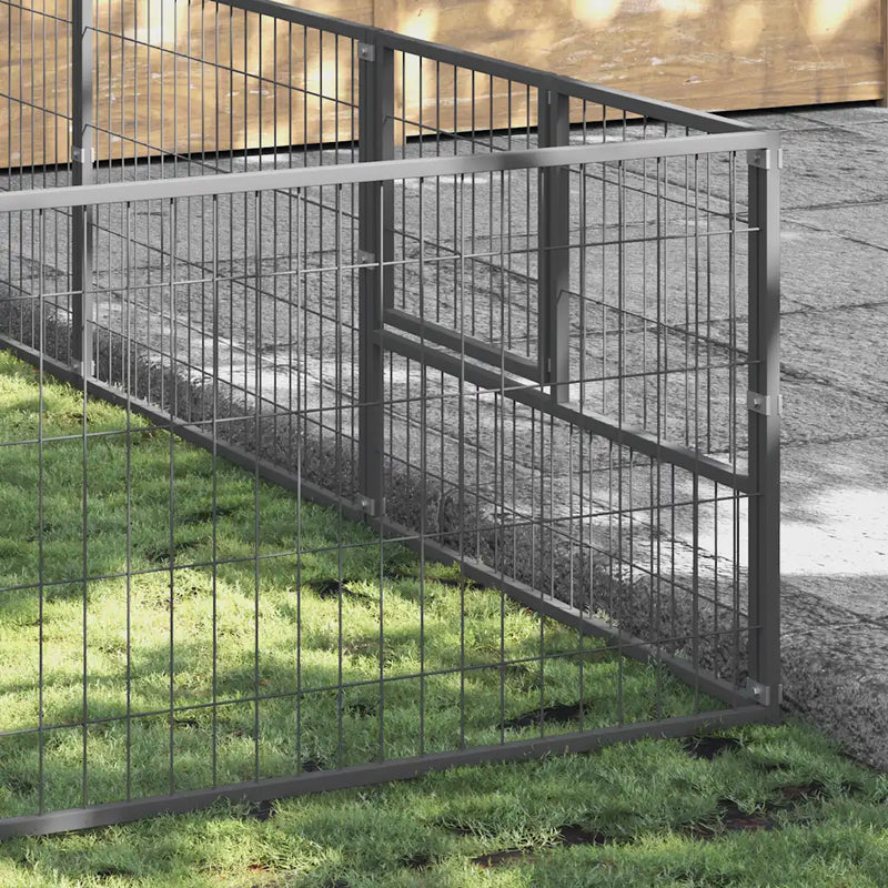 Dog Kennel Silver 40 m² Steel